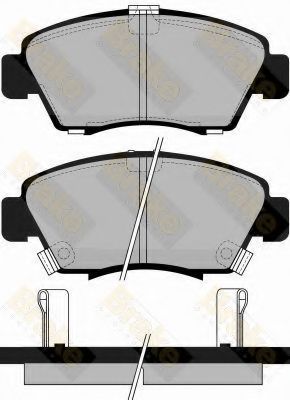 Комплект тормозных колодок, дисковый тормоз Brake ENGINEERING PA745