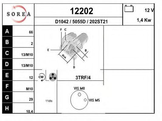 Стартер EAI 12202