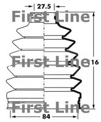 Пыльник, приводной вал FIRST LINE FCB6017