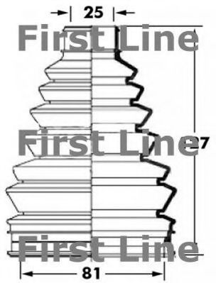 Пыльник, приводной вал FIRST LINE FCB6021