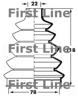 Пыльник, приводной вал FIRST LINE FCB6060