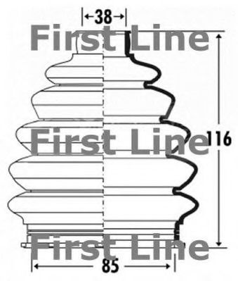 Пыльник, приводной вал FIRST LINE FCB6084