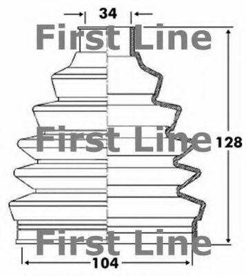 Пыльник, приводной вал FIRST LINE FCB6090