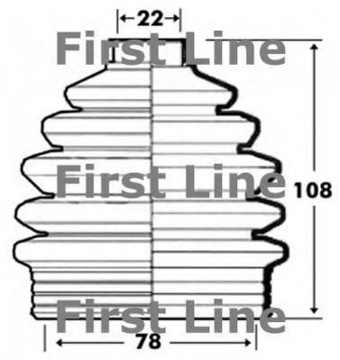 Пыльник, приводной вал FIRST LINE FCB6098