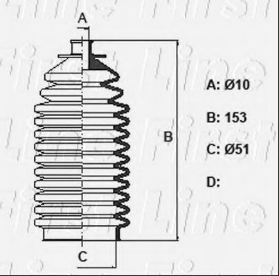 Пыльник, рулевое управление FIRST LINE FSG3433