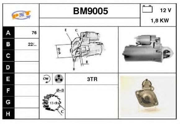 Стартер SNRA BM9005