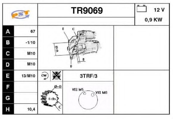 Стартер SNRA TR9069