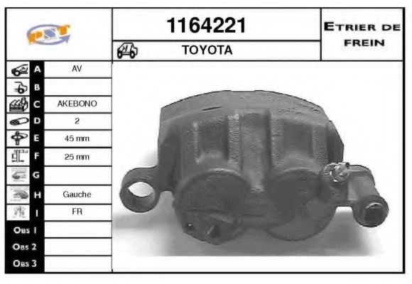 Тормозной суппорт SNRA 1164221