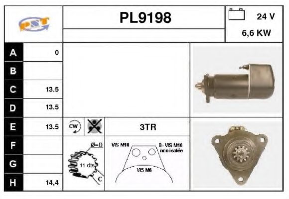 Стартер SNRA PL9198