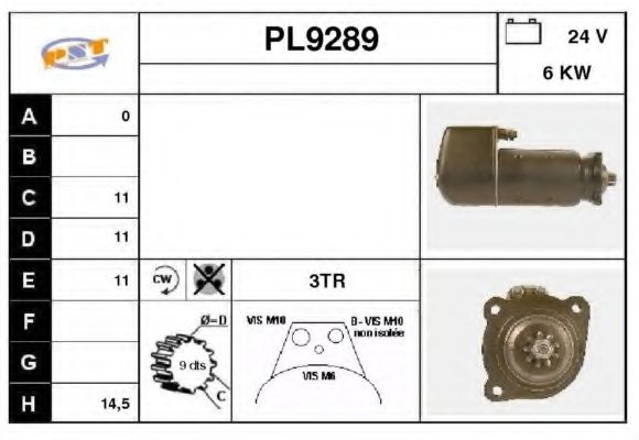 Стартер SNRA PL9289