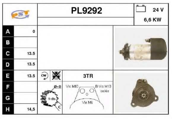 Стартер SNRA PL9292