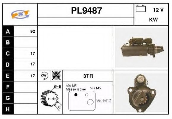 Стартер SNRA PL9487