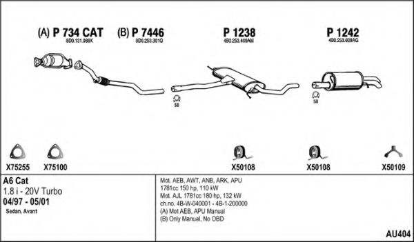 Система выпуска ОГ FENNO AU404