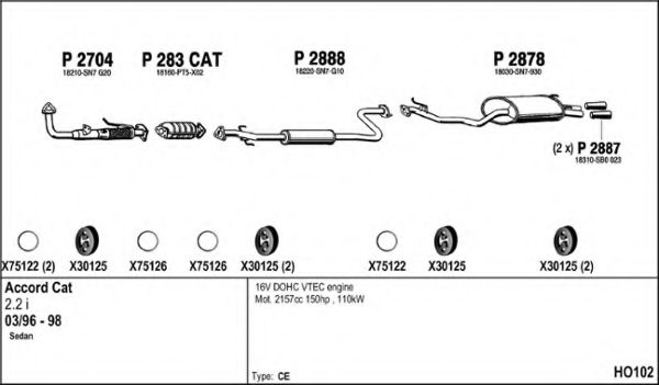 Система выпуска ОГ FENNO HO102