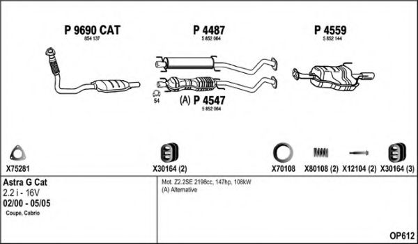 Система выпуска ОГ FENNO OP612