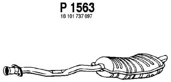 Глушитель выхлопных газов конечный FENNO P1563