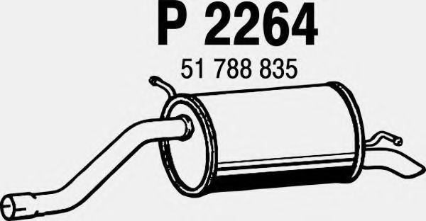 Глушитель выхлопных газов конечный FENNO P2264