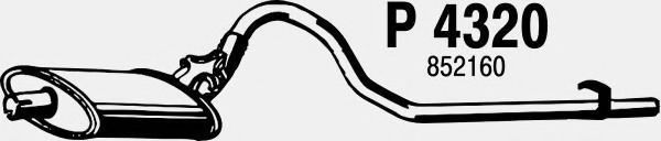 Средний глушитель выхлопных газов FENNO 4320