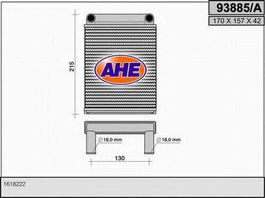Теплообменник, отопление салона AHE 93885/A