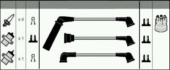 Комплект проводов зажигания ASHUKI C782-70