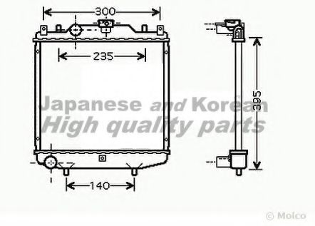 Радиатор, охлаждение двигателя ASHUKI K450-15