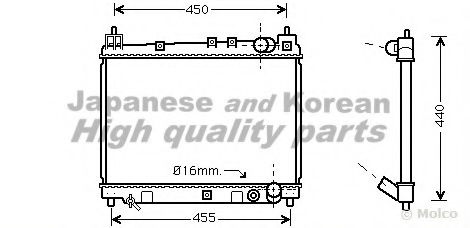 Радиатор, охлаждение двигателя ASHUKI T553-15