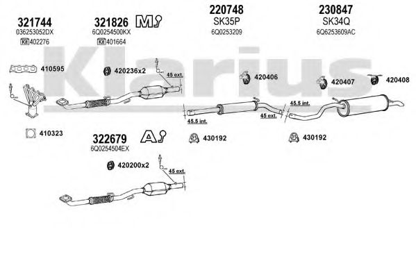 Система выпуска ОГ KLARIUS 931006E