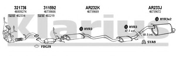 Система выпуска ОГ KLARIUS 030295U