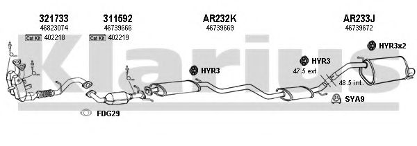 Система выпуска ОГ KLARIUS 030296U