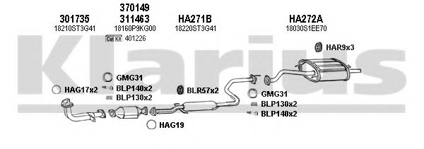 Система выпуска ОГ KLARIUS 420172U