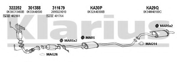 Система выпуска ОГ KLARIUS 500013U