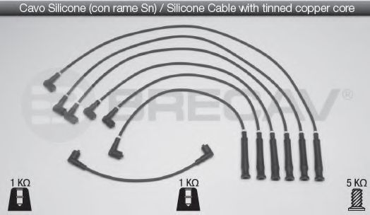 Комплект проводов зажигания BRECAV 04512