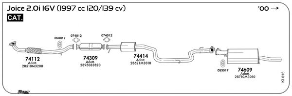 Система выпуска ОГ SIGAM KI015