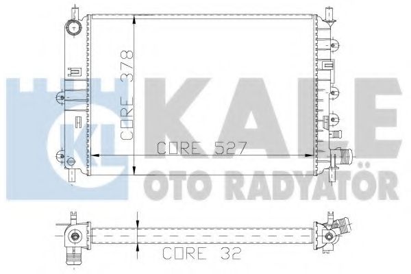 Радиатор, охлаждение двигателя KALE OTO RADYATÖR 103400