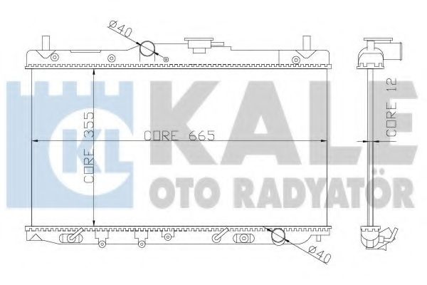 Радиатор, охлаждение двигателя KALE OTO RADYATÖR 357700