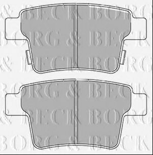 Комплект тормозных колодок, дисковый тормоз BORG & BECK BBP2431