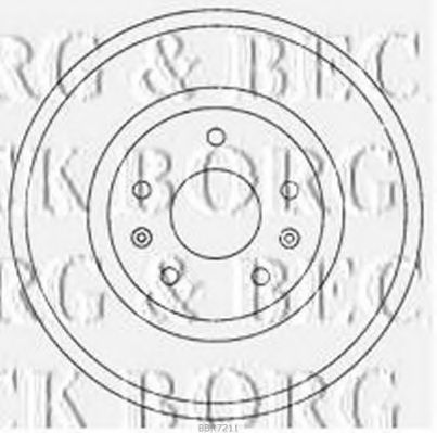 Тормозной барабан BORG & BECK BBR7211