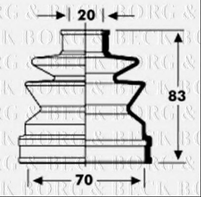 Пыльник, приводной вал BORG & BECK BCB2793