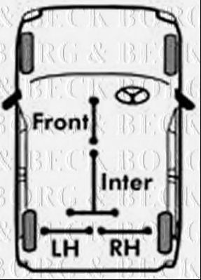 Трос, стояночная тормозная система BORG & BECK BKB1233