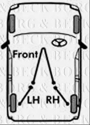 Трос, стояночная тормозная система BORG & BECK BKB3261