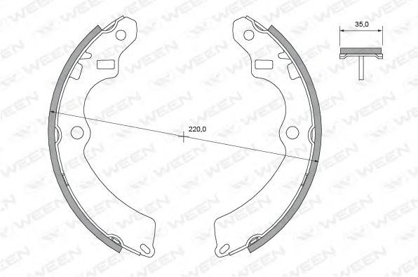 Комплект тормозных колодок WEEN 152-2335