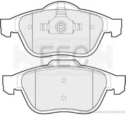 Комплект тормозных колодок, дисковый тормоз EEC BRP1186