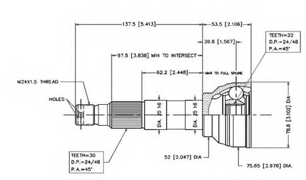 Шарнирный комплект, приводной вал VEMA 18478