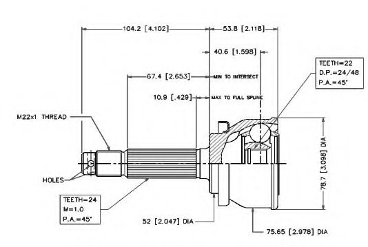 Шарнирный комплект, приводной вал VEMA 18484