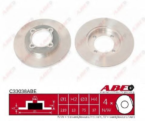 Тормозной диск ABE C33038ABE