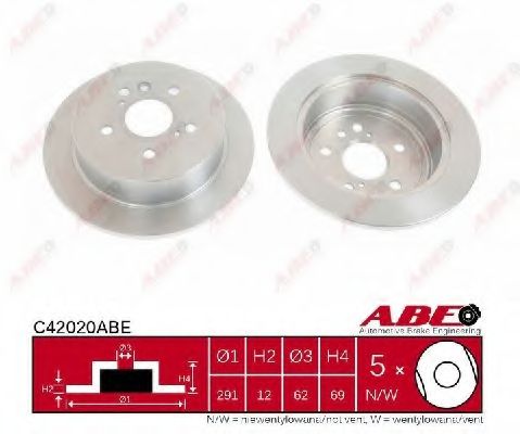Тормозной диск ABE C42020ABE
