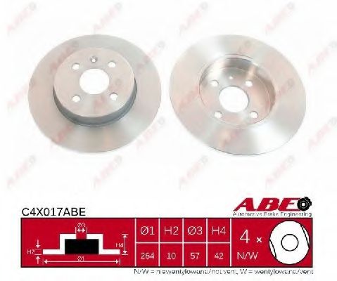 Тормозной диск ABE C4X017ABE