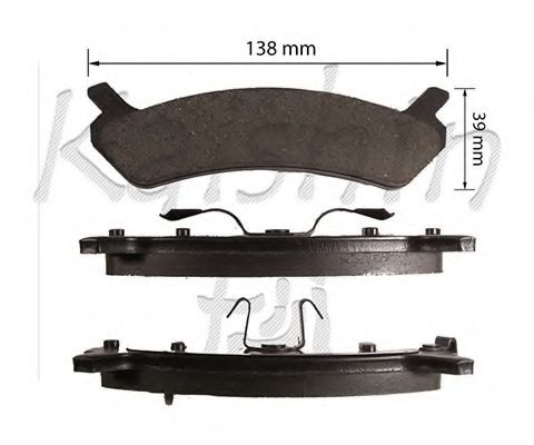 Комплект тормозных колодок, дисковый тормоз KAISHIN D10137