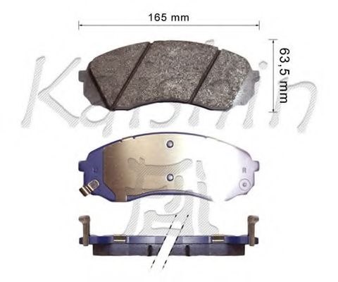 Комплект тормозных колодок, дисковый тормоз KAISHIN FK11236