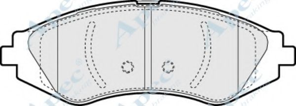 Комплект тормозных колодок, дисковый тормоз APEC braking PAD1230